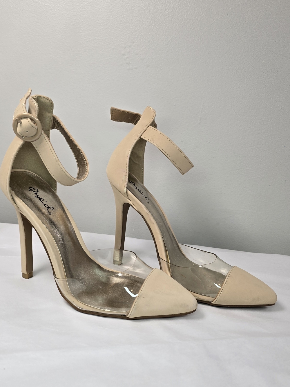 🎃Women's Nude Pointed-Toe Ankle-Strap Heels Halloween Accessory